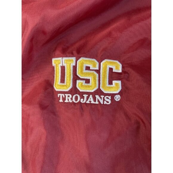 VTG Russell Athletic USC Trojans Full Zip Hooded Casual Jacket SZ XL Water Resis - Picture 6 of 16